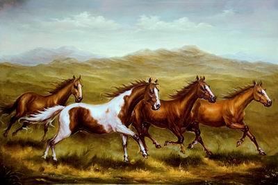unknow artist Horses 05 China oil painting art
